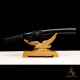 Handmade 1095 Folded Steel Clay Tempered Black Tanto Sword – Real Hamon Japanese Samurai Tanto with Sakura Fittings