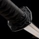 Handmade 1095 Folded Steel Clay Tempered Black Tanto Sword – Real Hamon Japanese Samurai Tanto with Sakura Fittings