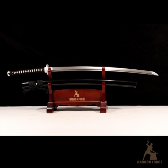 Handmade T10 Steel Katana Sword – Shinogi-Zukuri, Musashi Silver Fittings, Mirror Polish Handmade T10 Steel Katana Sword – Shinogi-Zukuri, Musashi Silver Fittings, Mirror Polish