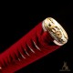 Premium T10 Shinogi-Zukuri Katana – Hand-Forged Japanese Sword, Custom Engravings, Red Tsuka-Ito