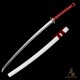 Premium T10 Shinogi-Zukuri Katana – Hand-Forged Japanese Sword, Custom Engravings, Red Tsuka-Ito
