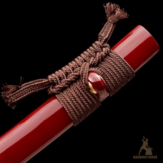 Premium 1095 Folded Steel Shinogi-Zukuri Katana with Double Hi Groove – Mirror Polished Japanese Sword, Brown Tsuka-Ito, Custom Engravings Premium 1095 Folded Steel Shinogi-Zukuri Katana with Double Hi Groove – Mirror Polished Japanese Sword, Brown Tsuka-Ito, Custom Engravings