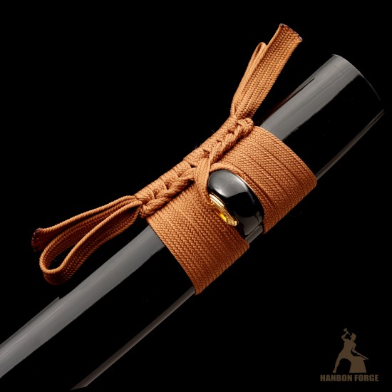 1095 Folded Steel Katana Sword | Shinogi-Zukuri Blade with Double Bohi & Carp Tsuba