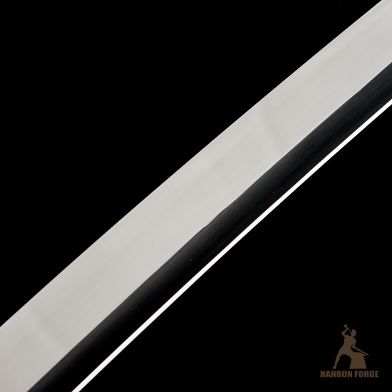 Premium T10 Hand-Forged Katana – Black Dragon Warrior Full Tang Japanese Sword with Red Rayskin & Mirror Polished Blade Premium T10 Hand-Forged Katana – Black Dragon Warrior Full Tang Japanese Sword with Red Rayskin & Mirror Polished Blade