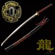 Premium T10 Hand-Forged Katana – Black Dragon Warrior Full Tang Japanese Sword with Red Rayskin & Mirror Polished Blade Premium T10 Hand-Forged Katana – Black Dragon Warrior Full Tang Japanese Sword with Red Rayskin & Mirror Polished Blade