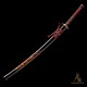 Premium T10 Hand-Forged Katana – Black Dragon Warrior Full Tang Japanese Sword with Red Rayskin & Mirror Polished Blade Premium T10 Hand-Forged Katana – Black Dragon Warrior Full Tang Japanese Sword with Red Rayskin & Mirror Polished Blade
