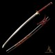 Premium T10 Hand-Forged Katana – Black Dragon Warrior Full Tang Japanese Sword with Red Rayskin & Mirror Polished Blade Premium T10 Hand-Forged Katana – Black Dragon Warrior Full Tang Japanese Sword with Red Rayskin & Mirror Polished Blade