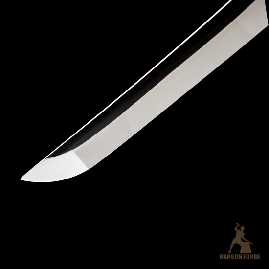 Premium T10 Hand-Forged Katana – Black Dragon Warrior Full Tang Japanese Sword with Red Rayskin & Mirror Polished Blade Premium T10 Hand-Forged Katana – Black Dragon Warrior Full Tang Japanese Sword with Red Rayskin & Mirror Polished Blade