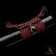 Premium T10 Hand-Forged Katana – Black Dragon Warrior Full Tang Japanese Sword with Red Rayskin & Mirror Polished Blade Premium T10 Hand-Forged Katana – Black Dragon Warrior Full Tang Japanese Sword with Red Rayskin & Mirror Polished Blade