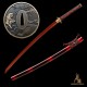 1095 Folded Steel Red Blade Katana with Tiger Tsuba 1095 Folded Steel Red Blade Katana with Tiger Tsuba