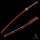 1095 Folded Steel Red Blade Katana with Tiger Tsuba 1095 Folded Steel Red Blade Katana with Tiger Tsuba