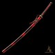 1095 Folded Steel Red Blade Katana with Tiger Tsuba 1095 Folded Steel Red Blade Katana with Tiger Tsuba