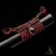 Handforged 1095 Folded Steel Red Blade Katana with Matte Black Saya Handforged 1095 Folded Steel Red Blade Katana with Matte Black Saya