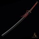 Handforged 1095 Folded Steel Red Blade Katana with Matte Black Saya Handforged 1095 Folded Steel Red Blade Katana with Matte Black Saya