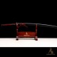 Handforged 1095 Folded Steel Red Blade Katana with Matte Black Saya Handforged 1095 Folded Steel Red Blade Katana with Matte Black Saya