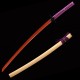 Handforged 1095 Folded Steel Red Blade Katana with Natural Wood Clear Lacquered Saya Handforged 1095 Folded Steel Red Blade Katana with Natural Wood Clear Lacquered Saya