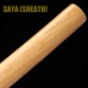 Handforged 1095 Folded Steel Red Blade Katana with Natural Wood Clear Lacquered Saya Handforged 1095 Folded Steel Red Blade Katana with Natural Wood Clear Lacquered Saya