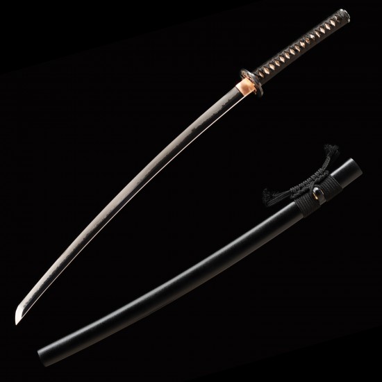 Hand Forged 1095 Folded Steel Katana – Choji Hamon, Lion Theme Brass Fittings, Hazuya Polish | Full Tang Samurai Sword Hand Forged 1095 Folded Steel Katana – Choji Hamon, Lion Theme Brass Fittings, Hazuya Polish | Full Tang Samurai Sword