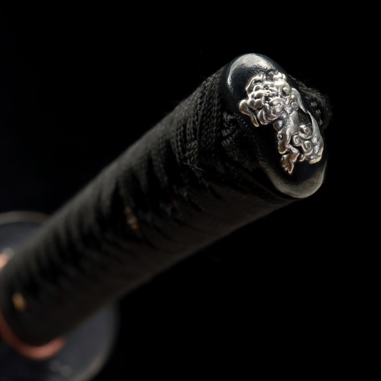 Hand Forged 1095 Folded Steel Katana – Choji Hamon, Lion Theme Brass Fittings, Hazuya Polish | Full Tang Samurai Sword Hand Forged 1095 Folded Steel Katana – Choji Hamon, Lion Theme Brass Fittings, Hazuya Polish | Full Tang Samurai Sword