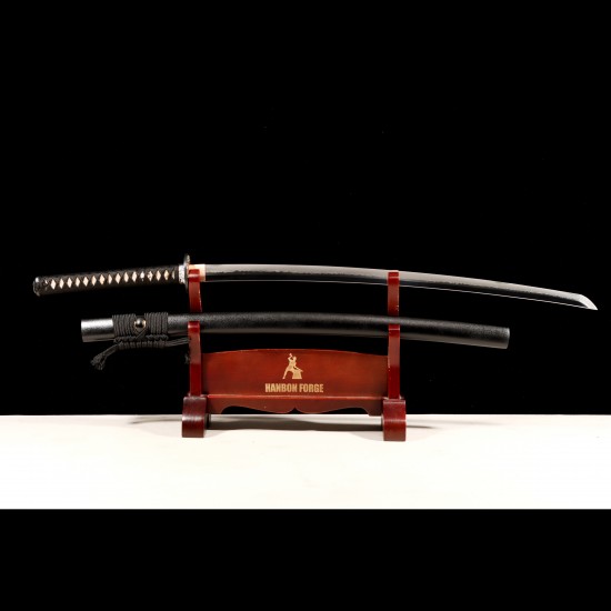 Hand Forged 1095 Folded Steel Katana – Choji Hamon, Lion Theme Brass Fittings, Hazuya Polish | Full Tang Samurai Sword Hand Forged 1095 Folded Steel Katana – Choji Hamon, Lion Theme Brass Fittings, Hazuya Polish | Full Tang Samurai Sword