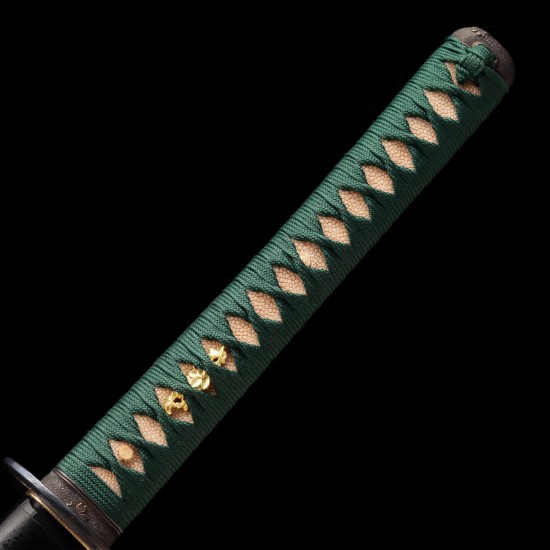 Handmade T10 Steel Katana with Genuine Notare Hamon and Brass Flower Fittings Handmade T10 Steel Katana with Genuine Notare Hamon and Brass Flower Fittings