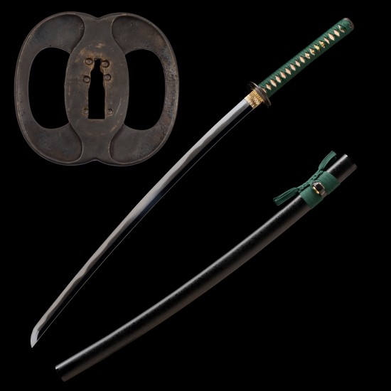 Handmade T10 Steel Katana with Genuine Notare Hamon and Brass Flower Fittings Handmade T10 Steel Katana with Genuine Notare Hamon and Brass Flower Fittings