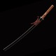 Hand Forged T10 Steel Katana with Genuine Midare Hamon, Gold Musashi Tsuba and Black Piano Finish Saya Hand Forged T10 Steel Katana with Genuine Midare Hamon, Gold Musashi Tsuba and Black Piano Finish Saya
