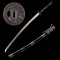 1095 Folded Steel Katana with Mirror Polished Blade and Dancing Crane & Butterfly Fittings