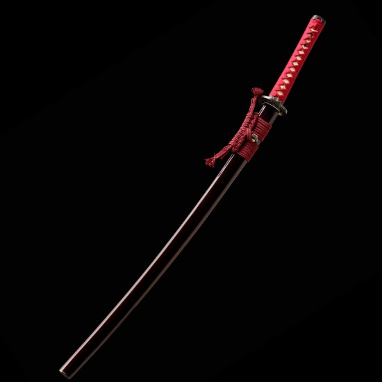 Hand Forged T10 Steel Katana with Genuine Notare Hamon and Plum Blossom Fittings Hand Forged T10 Steel Katana with Genuine Notare Hamon and Plum Blossom Fittings