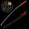 Hand Forged T10 Steel Katana with Genuine Notare Hamon and Plum Blossom Fittings