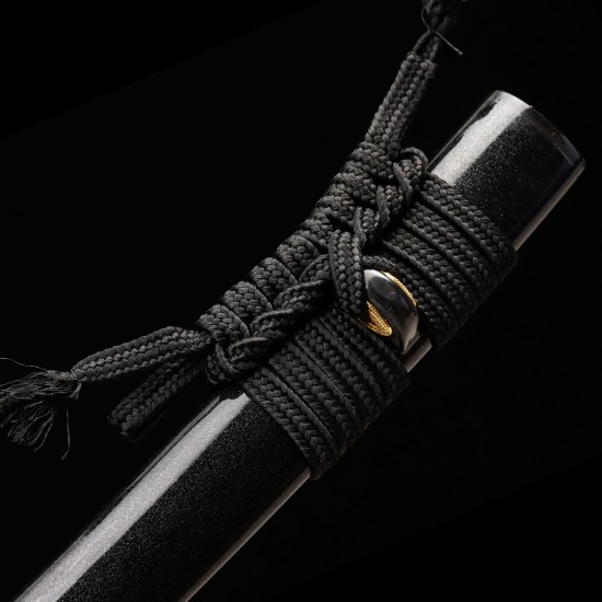 Hand-Forged T10 Steel Katana with Genuine Notare Hamon and Wave-Themed Fittings Hand-Forged T10 Steel Katana with Genuine Notare Hamon and Wave-Themed Fittings