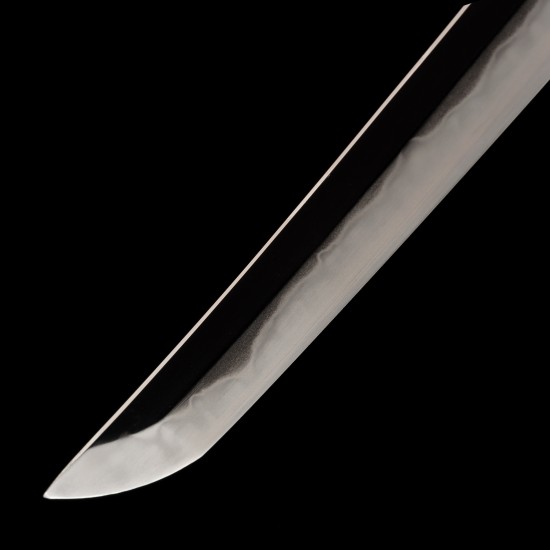 Hand-Forged T10 Steel Katana with Genuine Notare Hamon and Wave-Themed Fittings Hand-Forged T10 Steel Katana with Genuine Notare Hamon and Wave-Themed Fittings