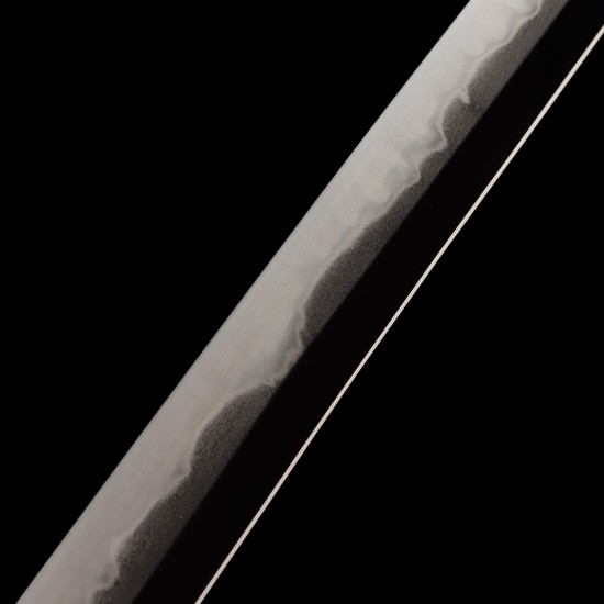 Hand-Forged T10 Steel Katana with Genuine Notare Hamon and Wave-Themed Fittings Hand-Forged T10 Steel Katana with Genuine Notare Hamon and Wave-Themed Fittings