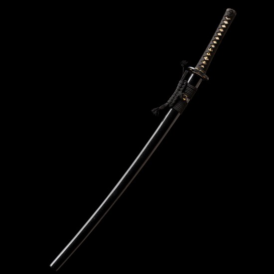 Hand-Forged T10 Steel Katana with Genuine Notare Hamon and Wave-Themed Fittings Hand-Forged T10 Steel Katana with Genuine Notare Hamon and Wave-Themed Fittings