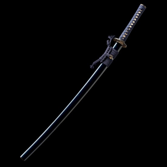 Hand-Forged T10 Steel Katana with Genuine Notare Hamon & Nami Fittings Hand-Forged T10 Steel Katana with Genuine Notare Hamon & Nami Fittings