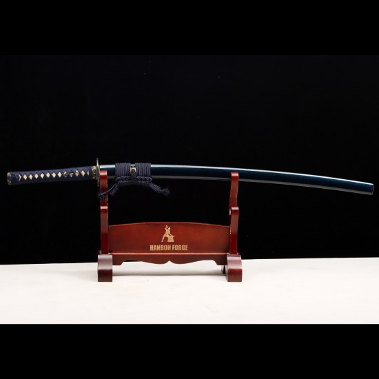 Hand-Forged T10 Steel Katana with Genuine Notare Hamon & Nami Fittings Hand-Forged T10 Steel Katana with Genuine Notare Hamon & Nami Fittings