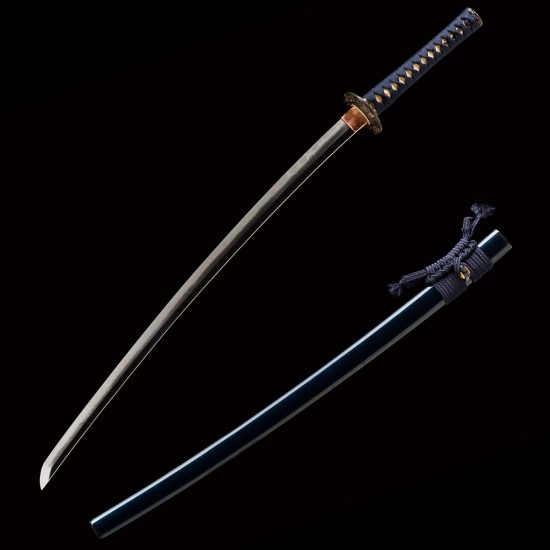 Hand-Forged T10 Steel Katana with Genuine Notare Hamon & Nami Fittings Hand-Forged T10 Steel Katana with Genuine Notare Hamon & Nami Fittings