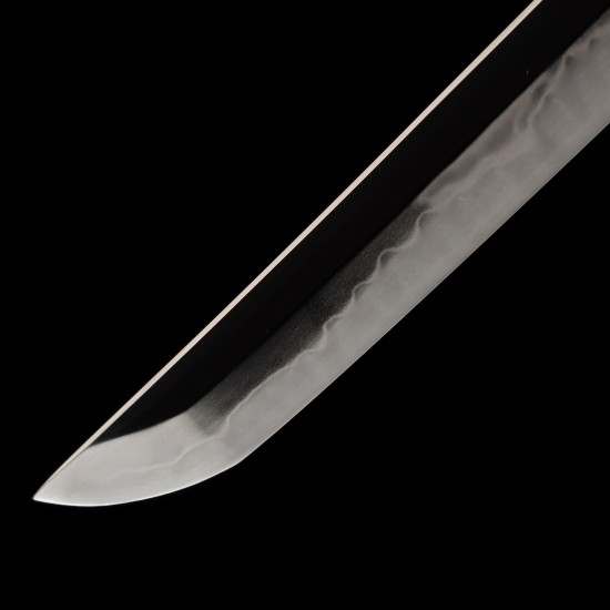 Hand-Forged T10 Steel Katana with Genuine Notare Hamon & Nami Fittings Hand-Forged T10 Steel Katana with Genuine Notare Hamon & Nami Fittings