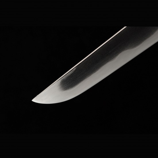 Hand-Forged T10 Steel Tanto with Genuine Notare Hamon – Traditional Shirasaya
