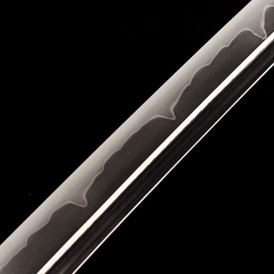 Hand-Forged T10 Steel Katana with Genuine Midare Hamon and Brass Musashi Fittings Hand-Forged T10 Steel Katana with Genuine Midare Hamon and Brass Musashi Fittings