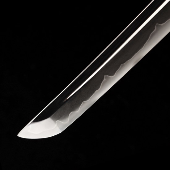 Hand-Forged T10 Steel Katana with Genuine Midare Hamon and Brass Musashi Fittings Hand-Forged T10 Steel Katana with Genuine Midare Hamon and Brass Musashi Fittings