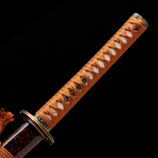 Hand-Forged T10 Steel Katana with Genuine Midare Hamon and Brass Musashi Fittings Hand-Forged T10 Steel Katana with Genuine Midare Hamon and Brass Musashi Fittings