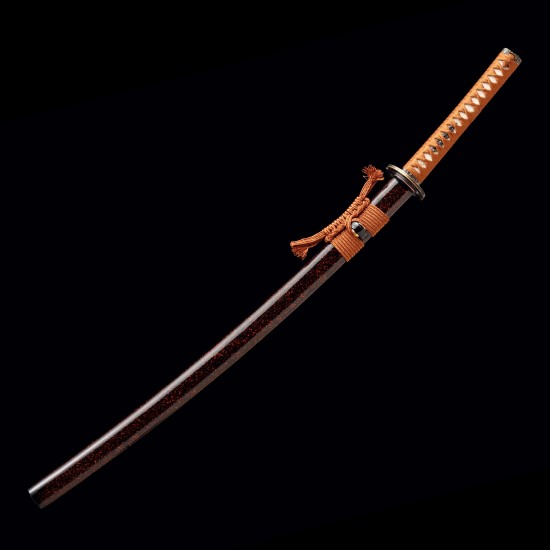 Hand-Forged T10 Steel Katana with Genuine Midare Hamon and Brass Musashi Fittings Hand-Forged T10 Steel Katana with Genuine Midare Hamon and Brass Musashi Fittings