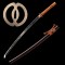 Hand-Forged T10 Steel Katana with Genuine Midare Hamon and Brass Musashi Fittings