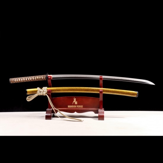 Hand Forged T10 Steel Katana with Genuine Choji Hamon | HanBon Forge