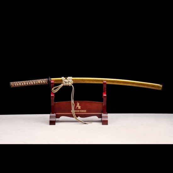 Hand Forged T10 Steel Katana with Genuine Choji Hamon | HanBon Forge
