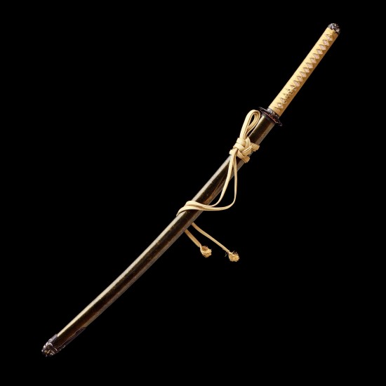 Hand-Forged T10 Katana with Genuine Choji Hamon and Japanese Silk Ito