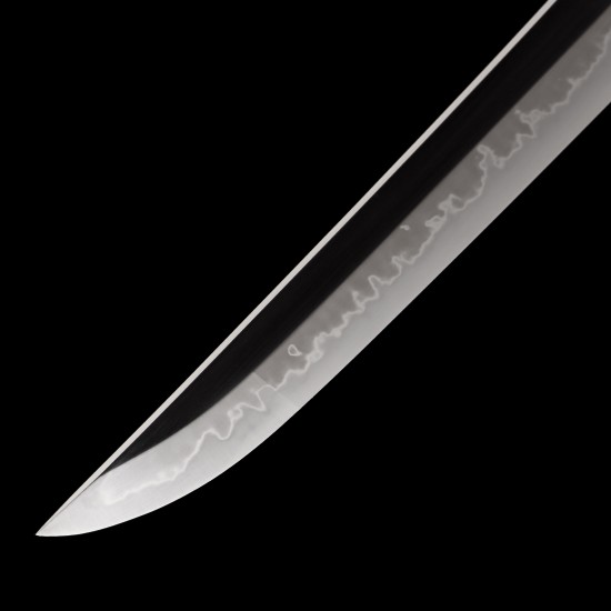 Hand-Forged T10 Katana with Genuine Choji Hamon and Japanese Silk Ito