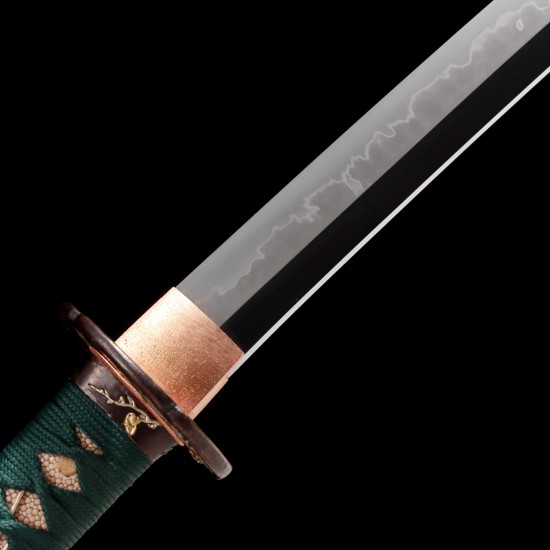 Hand Forged T10 Katana with Genuine Choji Hamon and Plum Blossom Fittings