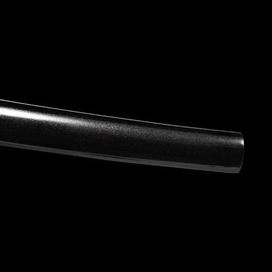 Karakusa Floral Scroll Katana – Hand Forged T10 Steel, Genuine Notare Hamon & Black Iron Fittings